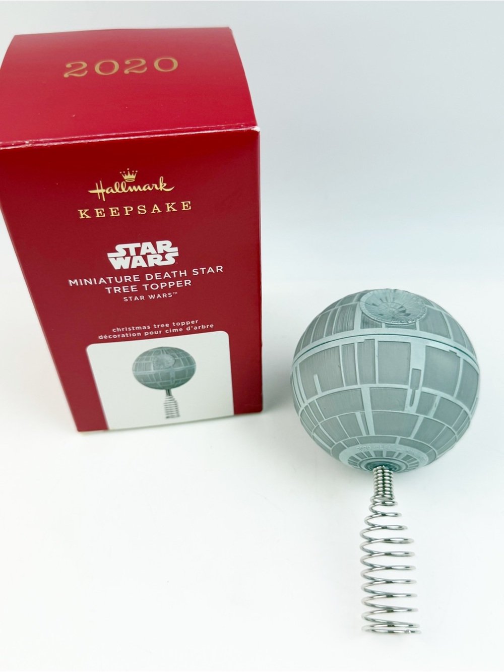 2020 Hallmark Star Wars Miniature Death Star Christmas Tree Topper Box EUC